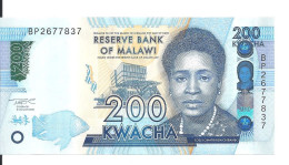 MALAWI 200 KWACHA 2021 UNC P 60 G - Malawi