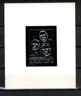 Fujeira 1970 Space Apollo 14 Portraits Of Astronauts Engraved On Silver Stamp.  Luxe Sheet - Fujeira