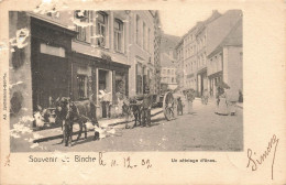 BELGIQUE - Souvenir De Binche - Un Attelage D'ânes - Carte Postale Ancienne - Binche