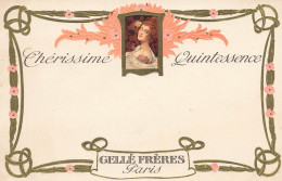 Chérissime Quintessence GELLE Frères Paris * CPA Publicitaire Ancienne Illustrateur Gaufrée Embossed * Parfum Gellé - Advertising