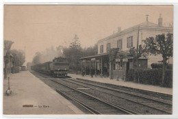 CPA 60 : BORAN - La Gare - Train Vapeur - Ed. E.L.D. - 1916 - Boran-sur-Oise