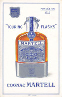 Cognac MARTELL Touring Flasks * CPA Publicitaire Ancienne Illustrateur * Alcool - Advertising