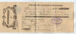 VP22.589 - Lettre De Change - 1914 - Spécialité De Toiles & Trousseaux - ANDRIEUX - BERTRAND à JAIGNES & COULOMMIERS - Lettres De Change
