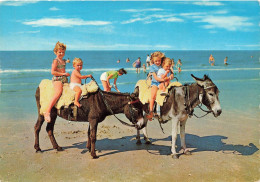 BELGIQUE - Nieuwpoort - Plage - Des Enfants Sur Des ânes - Cartes Postales - Nieuwpoort