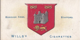 68 STAFFORD - Town Arms 2nd Series 1906 - Wills Cigarette Card - Original  - Antique - Wills