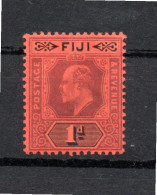 Fiji 1903 Old King Edward VII Stamp (Michel 37) Nice MLH - Fiji (...-1970)