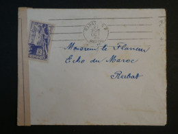 S31  MAROC BELLE  LETTRE CENSUREE 1939  RABAT  +AFF. INTERESSANT+ + - Storia Postale