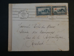 S31  MAROC BELLE  LETTRE CENSUREE 1939  RABAT  +SURCHARGE ROUGE +AFF. INTERESSANT+ + - Storia Postale