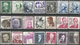 USA 1965/81 Prominent American Series Cpl 21+9v Set ( Sheets/Bklt + Coil ) In VFU Condition - SC.#1278/95 + #1297/1305E - Sammlungen