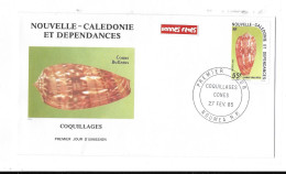 NOUVELLE -CALÉDONIE ET DÉPENDANCES  COQUILLAGES - Storia Postale