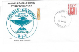 NOUVELLE -CALÉDONIE ET DÉPENDANCES   Service Philatélique OPT  13 Février 1985 - Covers & Documents