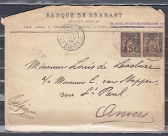 Brief Van Paris R De Choiseul Naar Anvers - 1898-1900 Sage (Type III)