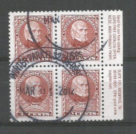 USA 1994 Distinguished Americans J.F.Polk C.32 SC.#2587 In BL4 With Margin Tabs - Circular PMK - Multiples & Strips