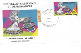 NOUVELLE -CALÉDONIE ET DÉPENDANCES  Club Philatélique Le Cagou  15 Juin 1985 - Storia Postale