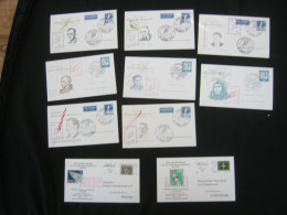 1961 , RAKETENPOST , 8 Ganzsachen Und 2 Karten Aus NL - Cartes Postales Privées - Oblitérées