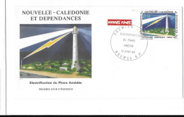 NOUVELLE -CALÉDONIE ET DÉPENDANCES  Electrification Du Phare Amédée 13 Aout 1985 - Covers & Documents