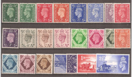 Great Britain, 1937, MH And MNG - Unused Stamps