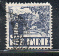 DUTCH INDIA INDIE INDE NEDERLANDS HOLLAND OLANDESE OLANDESI INDIES 1933 1937 RICE FIELD SCENE 1c USED USATO OBLITERE' - Nederlands-Indië