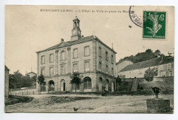 52 MONTIGNY Le ROI Place Du Marché Et Hotel De Ville Puits édit Jurvilliers  - écrite Timbrée 1907   D02 2019  - Montigny Le Roi