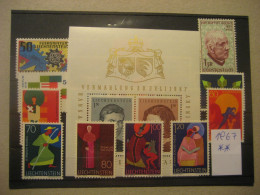 Liechtenstein 1967- Vollständiger Jahrgang 1967, Mi. 474-494 ** Ungebraucht - Años Completos