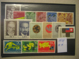 Liechtenstein 1969- Vollständiger Jahrgang 1969, Mi. 506-520 ** Ungebraucht - Años Completos