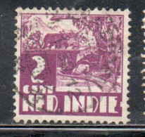 DUTCH INDIA INDIE INDE NEDERLANDS HOLLAND OLANDESE OLANDESI INDIES 1933 1937 RICE FIELD SCENE 2c USED USATO OBLITERE' - Nederlands-Indië