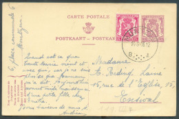 CANTONS De L'EST - E.P. Carte 40c. + Tp Lion Sceau De L'Etat 25c. Obl; Sc MONTZEN14-6-1946 Vers Ensival.  -  18963 LJ - Cartes Postales 1934-1951