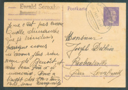 Canton De L'EST E.P. 6pfg Hitler Obl. Ovale AACHEN-St VITH Bahnhof ZUG 2685 Le 27.3.1943 Vers Robertville (SOURBRODT)  - - Bahnpoststempel