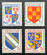 FRA0951-54MNH - Armoiries De Provinces (VI) - Complete Set Of 4 MNH Stamps - 1953 - France YT 951-954 - 1941-66 Escudos Y Blasones