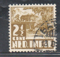 DUTCH INDIA INDIE INDE NEDERLANDS HOLLAND OLANDESE OLANDESI INDIES 1933 1937 RICE FIELD SCENE 2 1/2c USED USATO OBLITERE - Nederlands-Indië