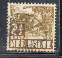 DUTCH INDIA INDIE INDE NEDERLANDS HOLLAND OLANDESE OLANDESI INDIES 1933 1937 RICE FIELD SCENE 2 1/2c USED USATO OBLITERE - Nederlands-Indië