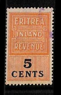 ZA0181f3 - British ERITREA  - STAMPS - FISCAL STAMP  Revenue - USED - Erythrée