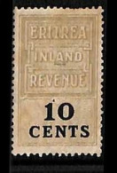 ZA0181f4 - British ERITREA  - STAMPS - FISCAL STAMP  Revenue - USED - Eritrea