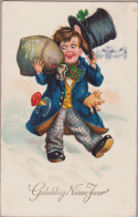 Champignon Pilze Mushroom Pig Pork Boy Old PC. Cpa. 1930 - Paddestoelen