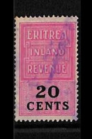 ZA0181f5 - British ERITREA  - STAMPS - FISCAL STAMP  Revenue - USED - Erythrée