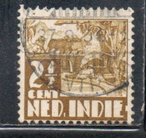 DUTCH INDIA INDIE INDE NEDERLANDS HOLLAND OLANDESE OLANDESI INDIES 1933 1937 RICE FIELD SCENE 2 1/2c USED USATO OBLITERE - Nederlands-Indië