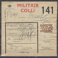 Vrachtbrief Met Sterstempel OOSTEEKLOO Militair Colli - Documents & Fragments