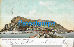 218995 GIBRALTAR FROM THE OLD MOLES PANORAMA POSTAL POSTCARD - Gibraltar