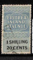 ZA0181g2   - British ERITREA  - STAMPS - FISCAL STAMP  Revenue - USED - Eritrea
