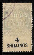 ZA0181h   - British ERITREA  - STAMPS - FISCAL STAMP  Revenue #39  - USED - Erythrée