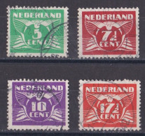 Pays Bas - 1930 - 1948 ( Wilhelmine )   Y&T  N ° 370  371  372  375 Oblitéré - Gebruikt