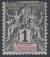 SAINT PIERRE E MIQUELON 1892 - Yvert 59* (L) - Serie Corrente | - Nuevos