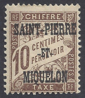 SAINT PIERRE E MIQUELON 1925 - Yvert T11* (L) - Tasse | - Timbres-taxe