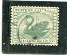 8AUSTRALIA/WESTERN AUSTRALIA - 1885  1/2d  YELLOW-GREEN  PERF 14   FINE  USED   SG 94 - Gebruikt