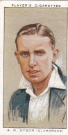 Cricketers 1934  - Players Cigarette Card - 8 Arnold Dyson, Glamorgan - Player's