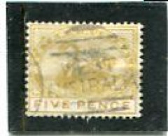 8AUSTRALIA/WESTERN AUSTRALIA - 1892  5d  BISTRE  FINE  USED   SG 99 - Used Stamps