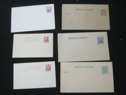 ARGENTINIEN , 6 Ganzsachen Ungebraucht - Postal Stationery