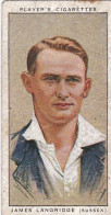 Cricketers 1934  - Players Cigarette Card - 17 James Langridge, Sussex - Player's