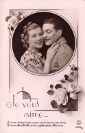 COUPLE - Un Couple Joue Contre Joue - Je Vous Aime - Cartes Postales Ancienne - Couples