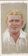 Cricketers 1934  - Players Cigarette Card - 25 Fred Santall, Warwickshire - Player's